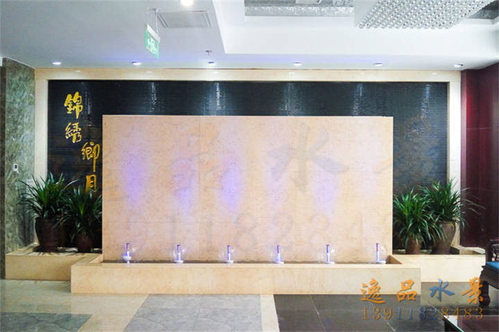 餐厅大堂水幕墙景观装饰